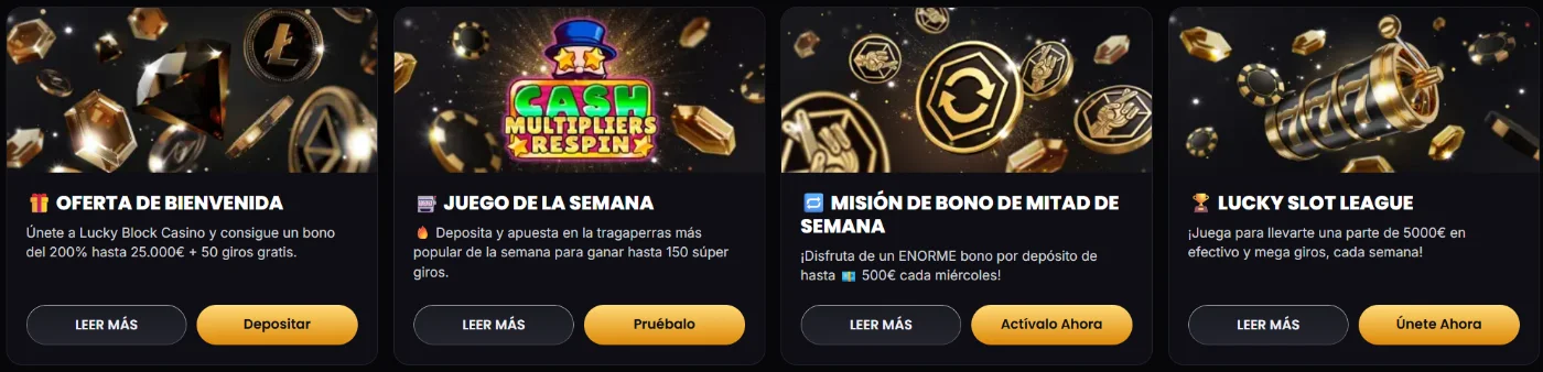 Lucky Block Casino promociones especiales Lucky Block Casino promociones especiales con bonos, torneos y recompensas
